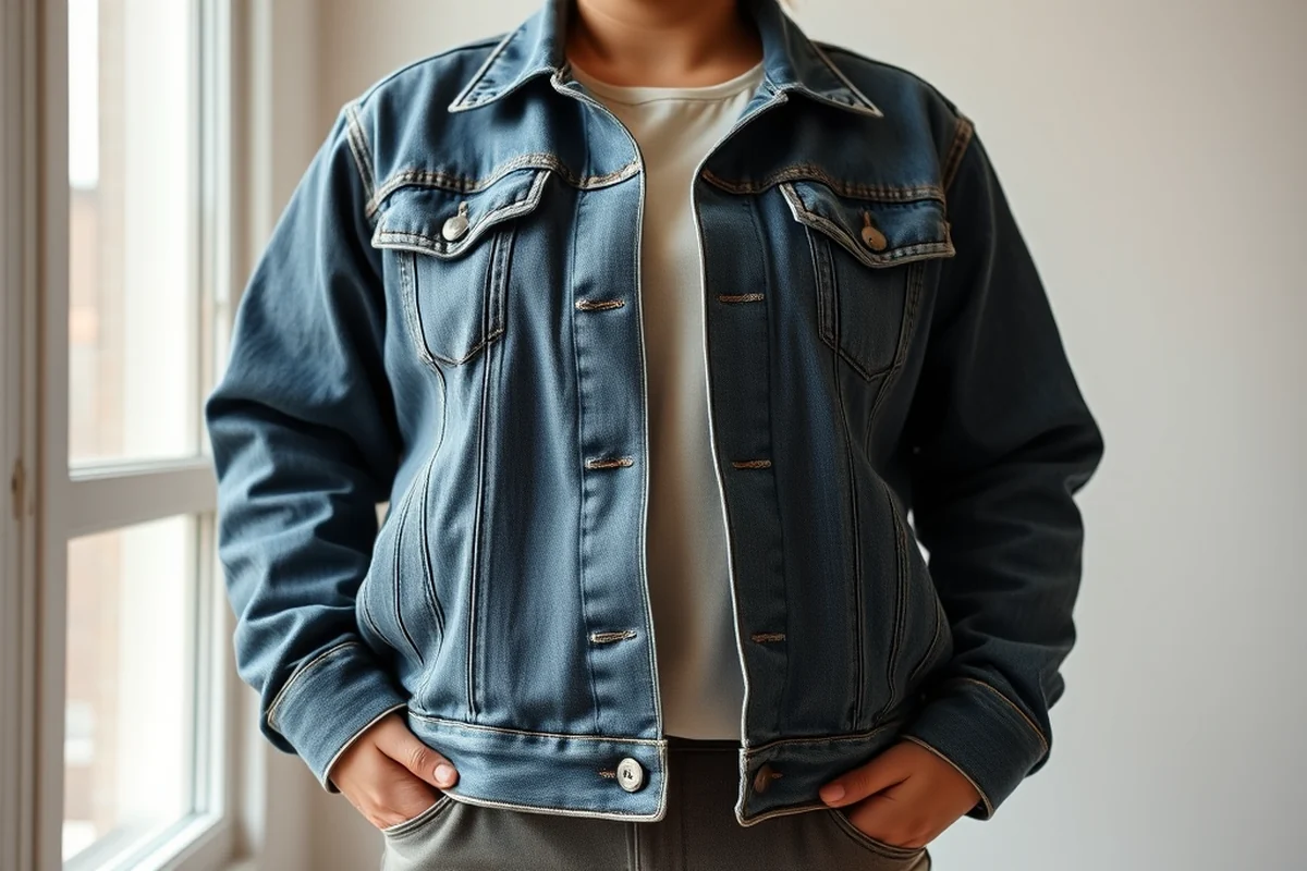 plus size jean jacket — Plus Size Jean Jacket (step by step)