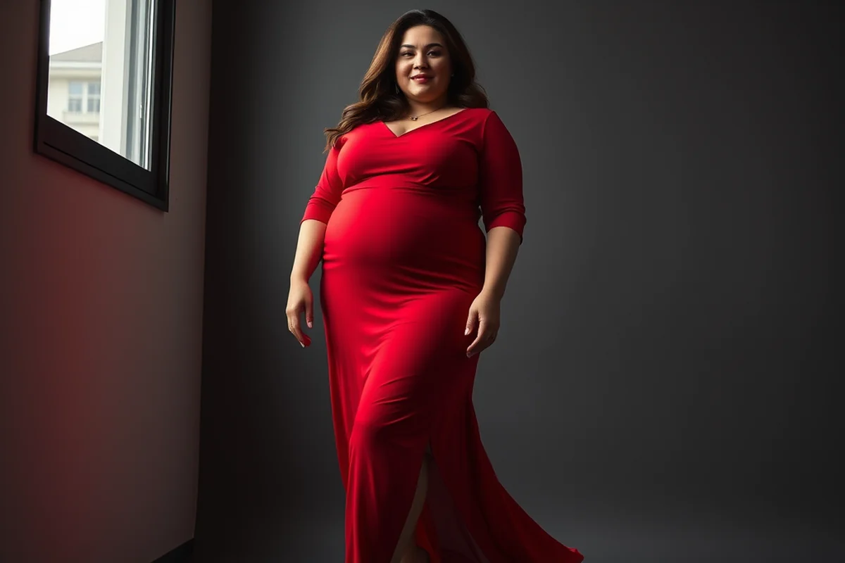 plus size red dress — Plus Size Red Dress (step by step)